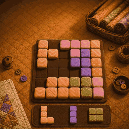 Block Puzzle in Just One More, A Cozy Stitch