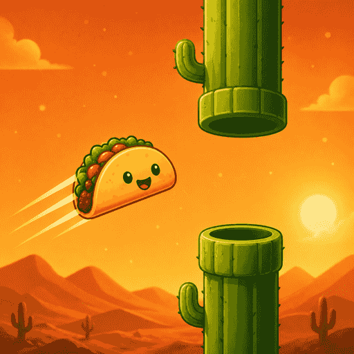 Flappy Taco in Just One More, Cactus Country