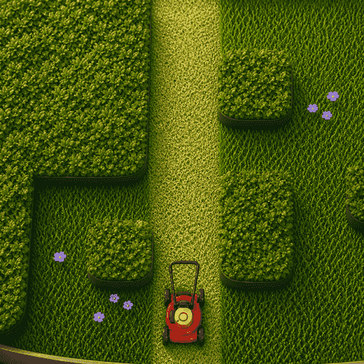 Lawn Maze in Just One More, in the Garden