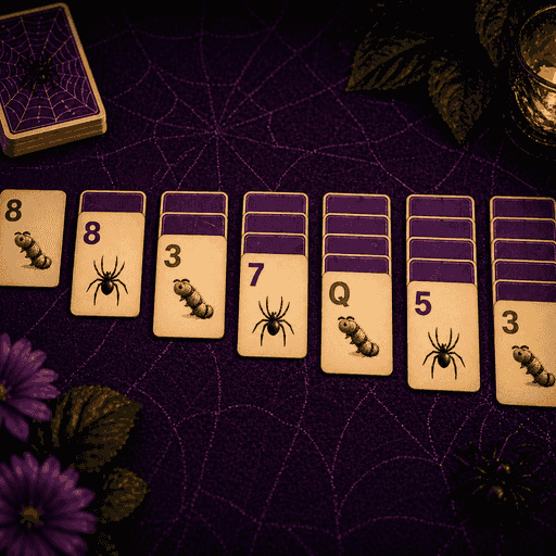 Spider Mini, played on the Spider Solitaire board in Just One More
