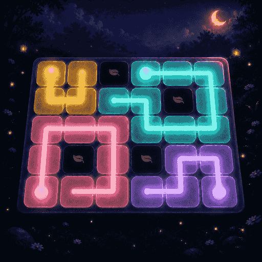 Four Wisps, played on the One Stroke board in Just One More