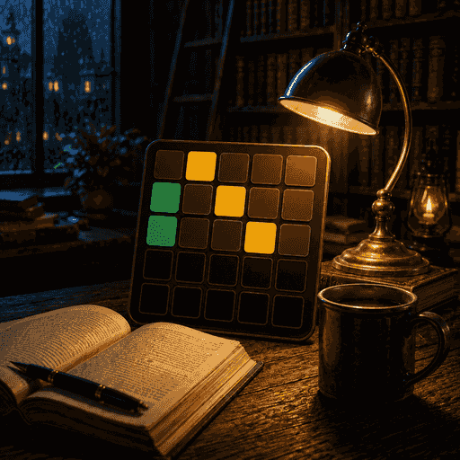 Word Guess in Just One More, in the Midnight Library